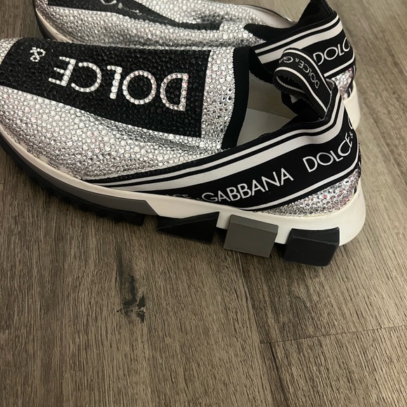 Dolce & Gabbana Women's Silver Slip-On Sneakers - Picture 3 of 5